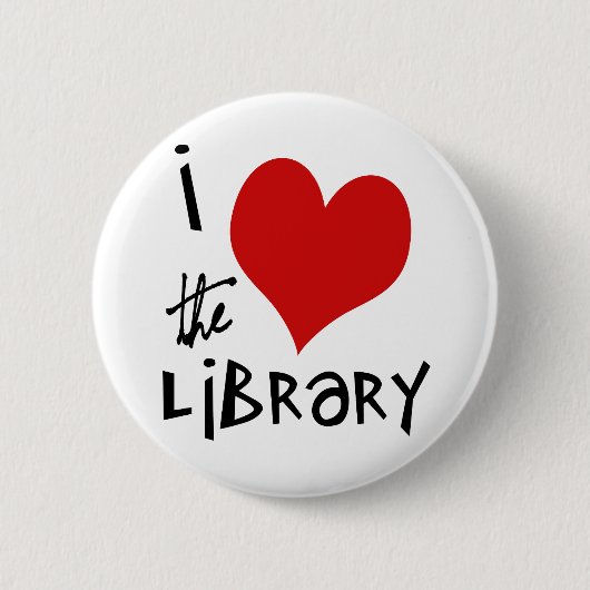 Liefde van de bibliotheek ronde button 5,7 cm (Voorkant)