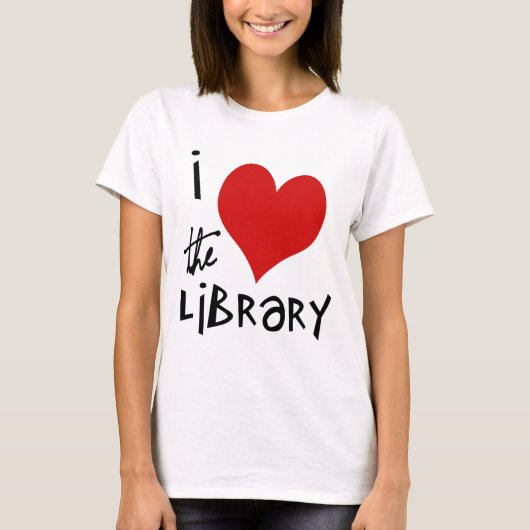 Liefde van de bibliotheek t-shirt (Voorkant)