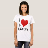 Liefde van de bibliotheek t-shirt (Voorkant volledig)