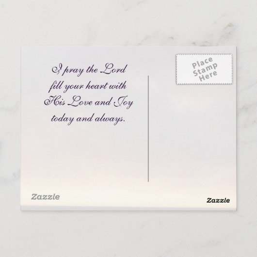 Liefde van de Bijbel Verse en het Kruis Briefkaart (Achterkant)