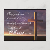 Liefde van de Bijbel Verse en het Kruis Briefkaart (Voorkant)