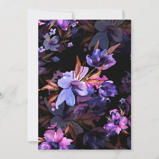 Liefde van de bloem Paarse roze lavendel Kaart (Achterkant)