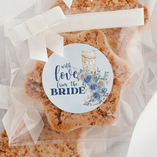 Liefde van de Bruid Iets Blauw Vrijgezellenfeest Ronde Sticker