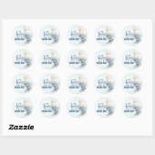 Liefde van de Bruid Iets Blauw Vrijgezellenfeest Ronde Sticker (Vel)