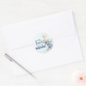 Liefde van de Bruid Iets Blauw Vrijgezellenfeest Ronde Sticker (Envelop)