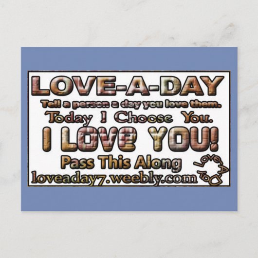 Liefde-van-de-dag-ansichtkaarten Briefkaart (Voorkant)