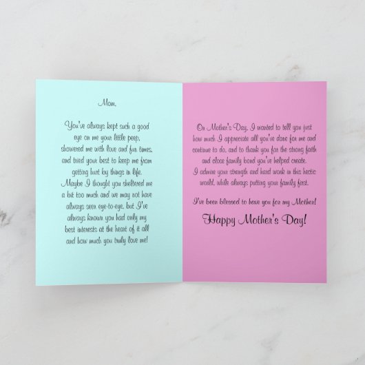 Liefde van de Gele lissen van het moederdag de Kaart (Binnen)