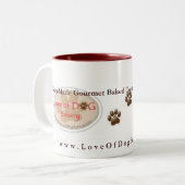 Liefde van de mok van Dog Bakery (Voorkant links)