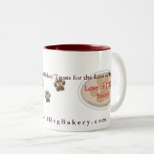 Liefde van de mok van Dog Bakery (Voorkant rechts)