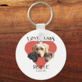 Liefde van de sleutelhanger van Labs (Voorkant)