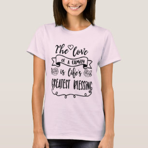 Liefde van een familie Blessings woord art t-shirt