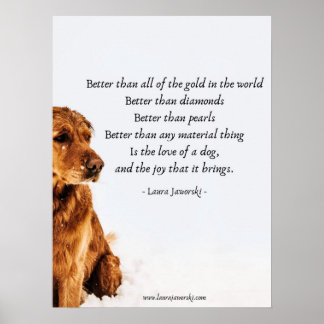 Liefde van een hond van Laura Jaworski Poster