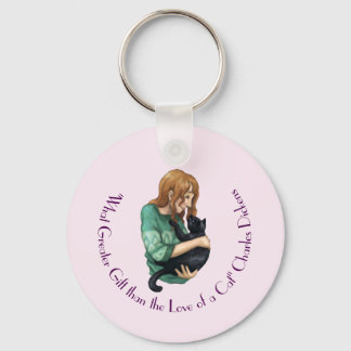 'Liefde van een kat' Key Ring Sleutelhanger