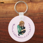 'Liefde van een kat' Key Ring Sleutelhanger (Voorkant)