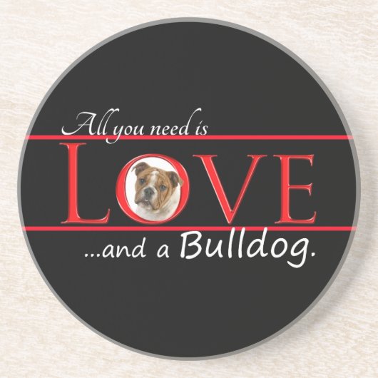 Liefde van een Onderzetter van Bulldog (Voorkant)