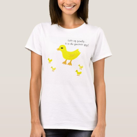 Liefde van Familie Baby Ducky Zwangerschap T-Shirt (Voorkant)