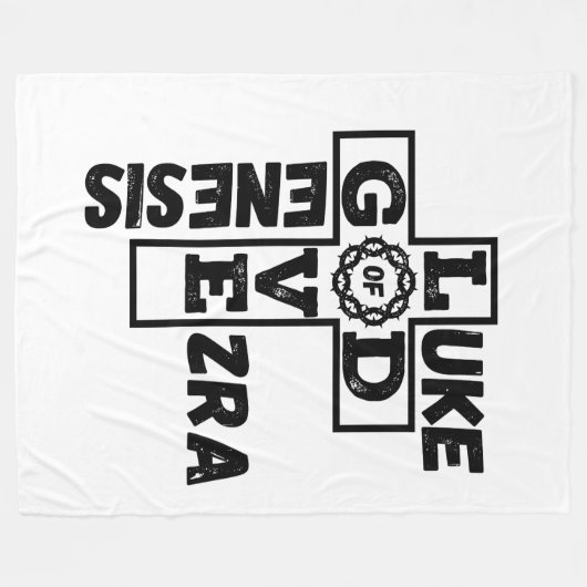 Liefde van God Bijbels kruiswoord Fleece Deken (Voorkant (Horizontaal))