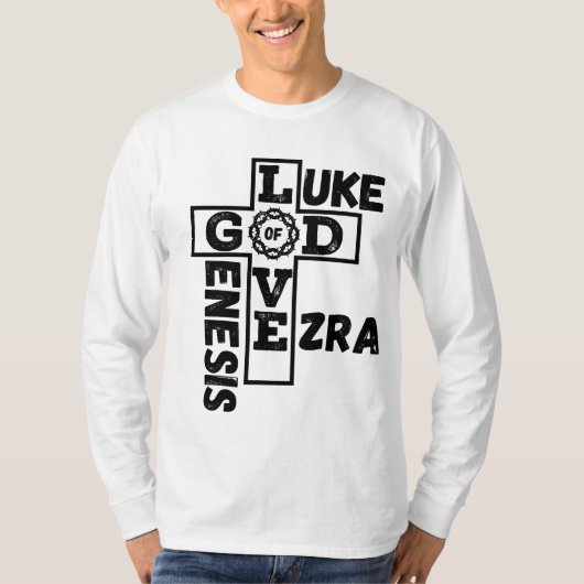 Liefde van God Bijbels kruiswoord Mannen T-shirt (Voorkant)