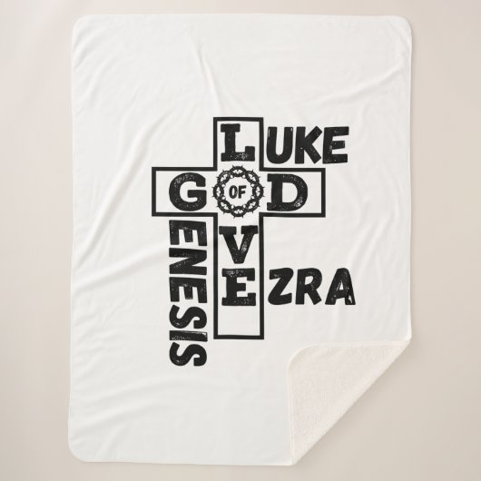Liefde van God Bijbels kruiswoord Sherpa Deken (Voorkant)