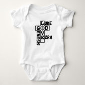 Liefde van God Bijbels kruiswoord Unisex Romper (Voorkant)