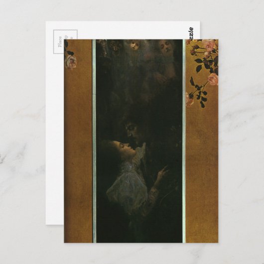Liefde van Gustav Klimt Briefkaart (Voorkant / Achterkant)