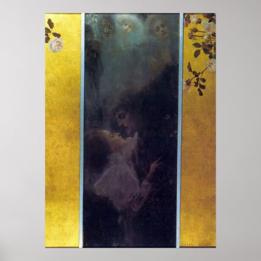 Liefde van Gustav Klimt Poster (Voorkant)