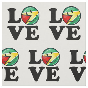 Liefde van Guyana die Guinese Vlag glimlachen Stof