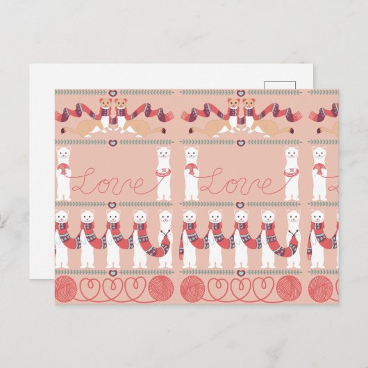 Liefde van het Briefkaart Ermijnen (Voorkant / Achterkant)