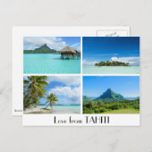 Liefde van het briefkaart van Tahiti landschappen (Voorkant / Achterkant)
