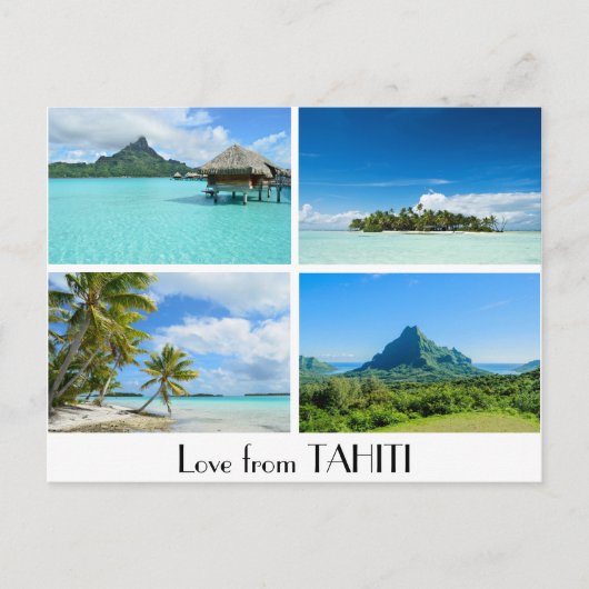 Liefde van het briefkaart van Tahiti landschappen (Voorkant)