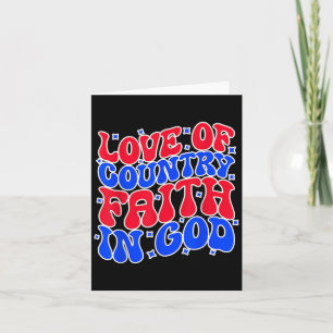 Liefde van het land geloof in God, het leven citee Kaart