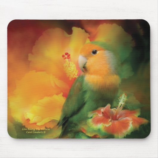 Liefde van Hibiscus Mousepad Muismat (Voorkant)