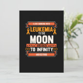 Liefde van iemand met leukemie Oranje lintbewustzi Bedankkaart (Staand voorkant)