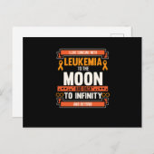 Liefde van iemand met leukemie Oranje lintbewustzi Uitnodiging Briefkaart (Voorkant / Achterkant)