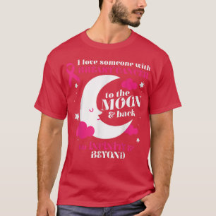 Liefde van iemand Moon en Back Cool Breast Cancer T-shirt