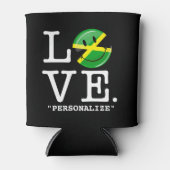 Liefde van Jamaica Lachende Vlag Blikjeskoeler (Voorkant)