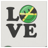 Liefde van Jamaica Smiling Flag Stof (Close Up)