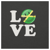 Liefde van Jamaica Smiling Flag Stof (Close Up)