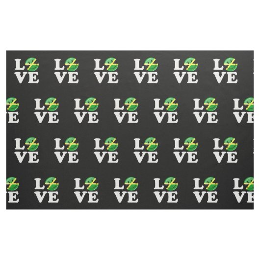 Liefde van Jamaica Smiling Flag Stof (Fat Quarter)