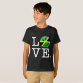 Liefde van Jamaica Smiling Flag T-shirt (Voorkant volledig)