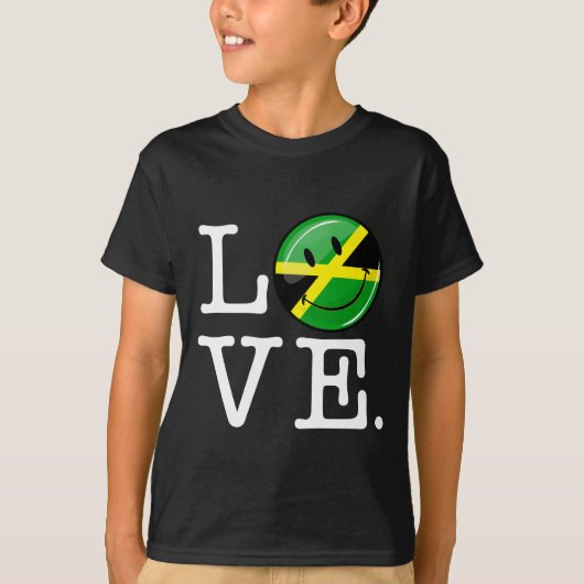 Liefde van Jamaica Smiling Flag T-shirt (Voorkant)