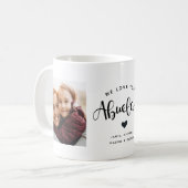 Liefde van je Abuela Hearts Custom Two Photo Coffe Koffiemok (Voorkant links)