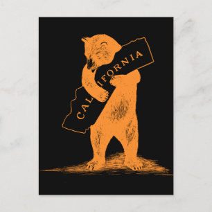 Liefde van je Californië — Oranje en zwart Briefkaart