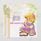 Liefde van je dochter Rustic Floral  Valentijn (Voorkant / Achterkant)