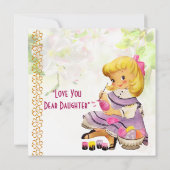 Liefde van je dochter Rustic Floral  Valentijn (Achterkant)