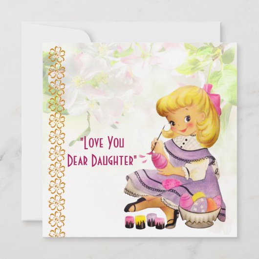 Liefde van je dochter Rustic Floral  Valentijn (Achterkant)