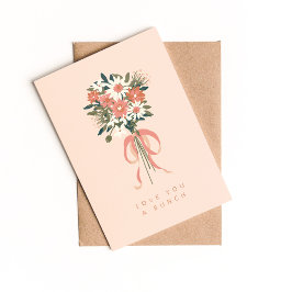 Liefde van je een Bunch Folded Wenskaart Bedankkaart