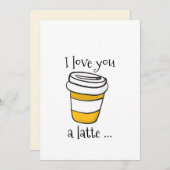 Liefde van je een Latte Jubileum Kaart (Voorkant / Achterkant)