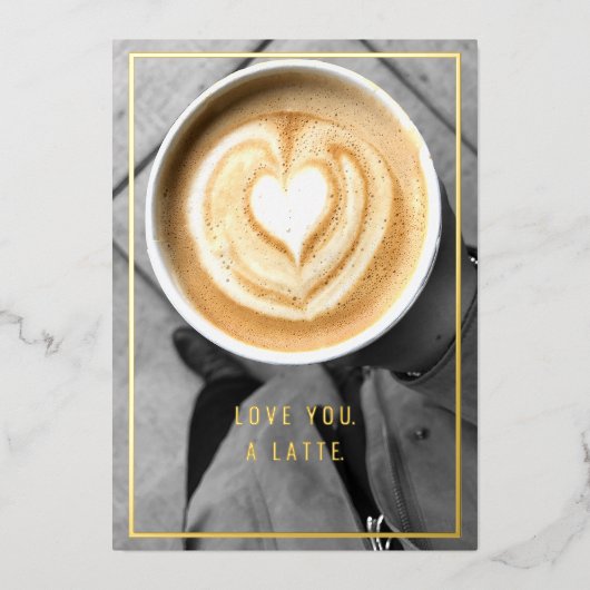 Liefde van je een recente gouden echte Folie Kaart (Voorkant)