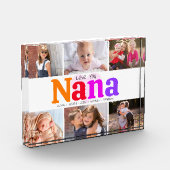 Liefde van je grootmoeder, oude kleurrijke moderne fotoblokken (Links)